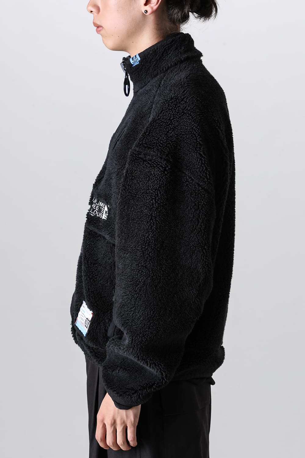 Wide Back Boa Blouson Black