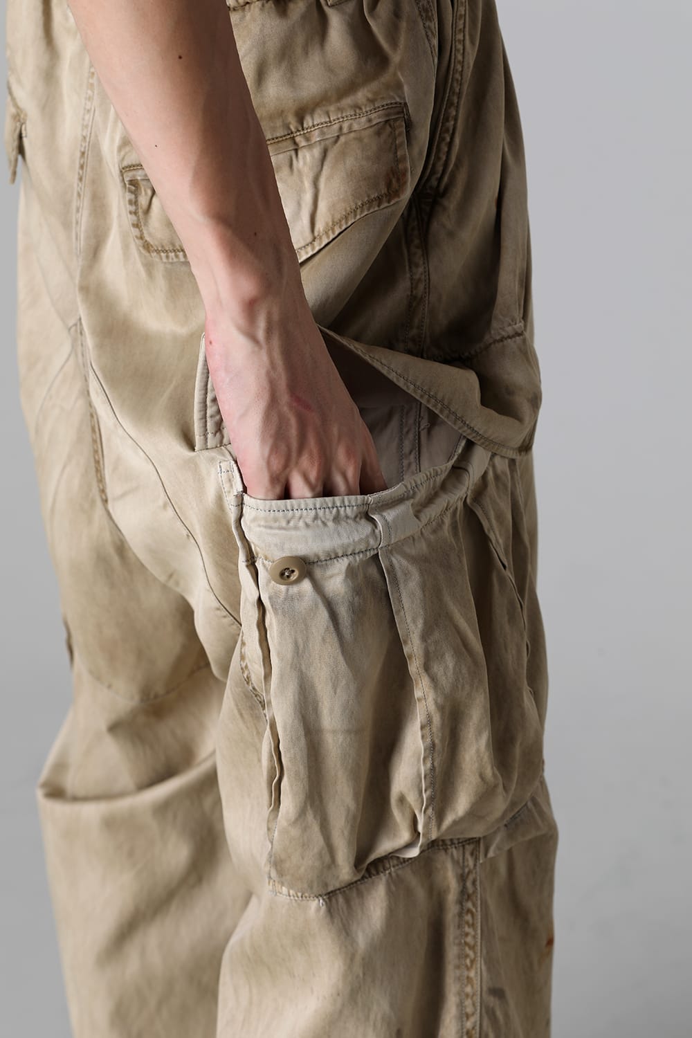 Big Cargo Trousers Beige