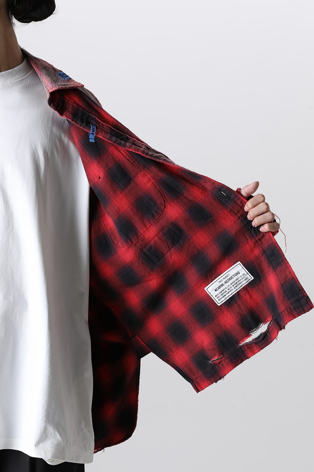 Vintage-Like Check Shirts Red