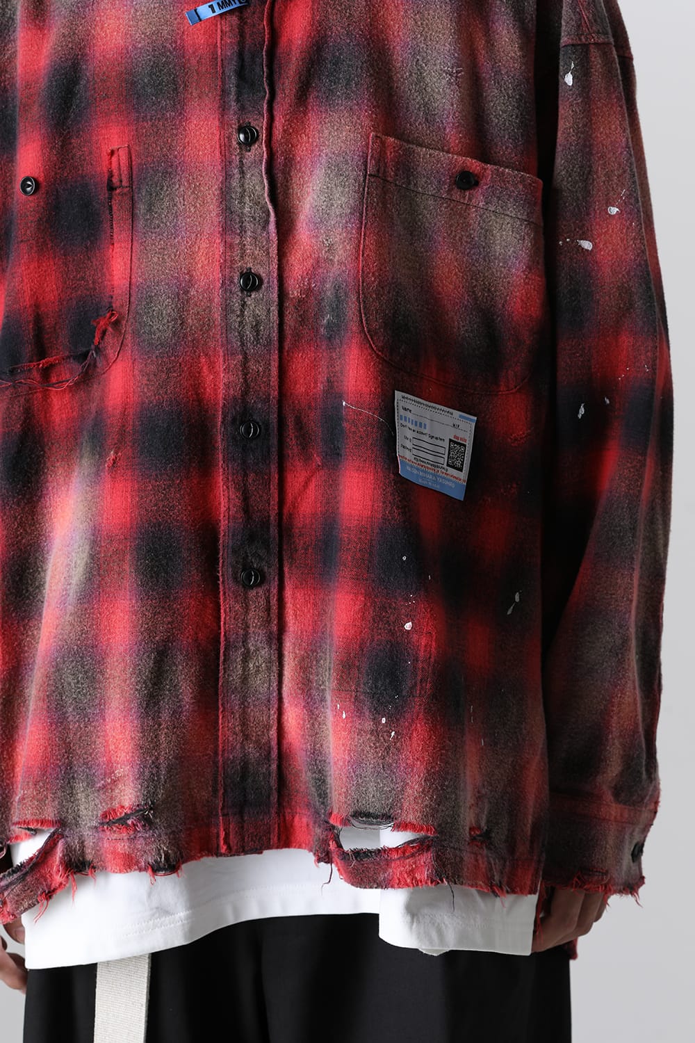 Vintage-Like Check Shirts Red