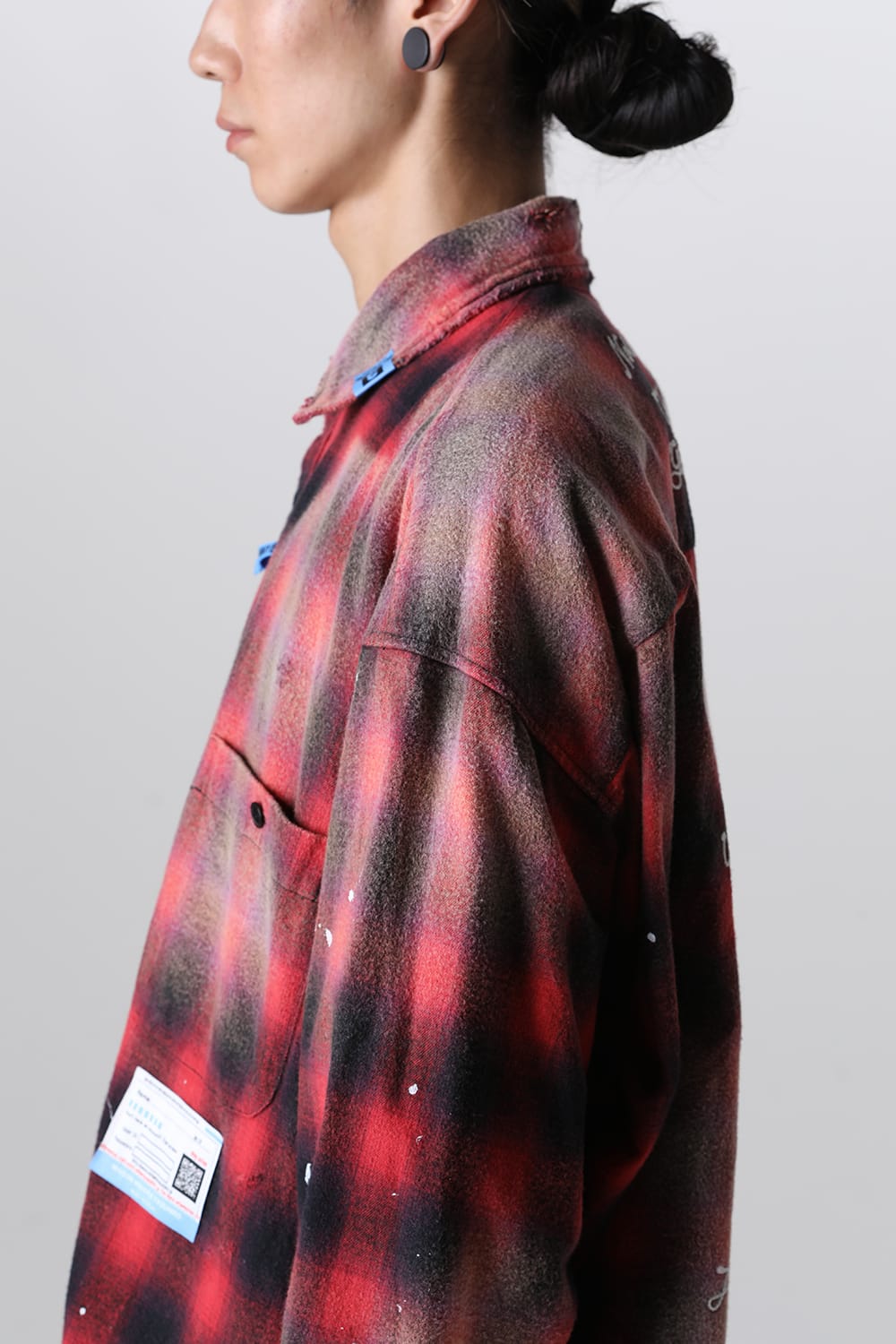 Vintage-Like Check Shirts Red