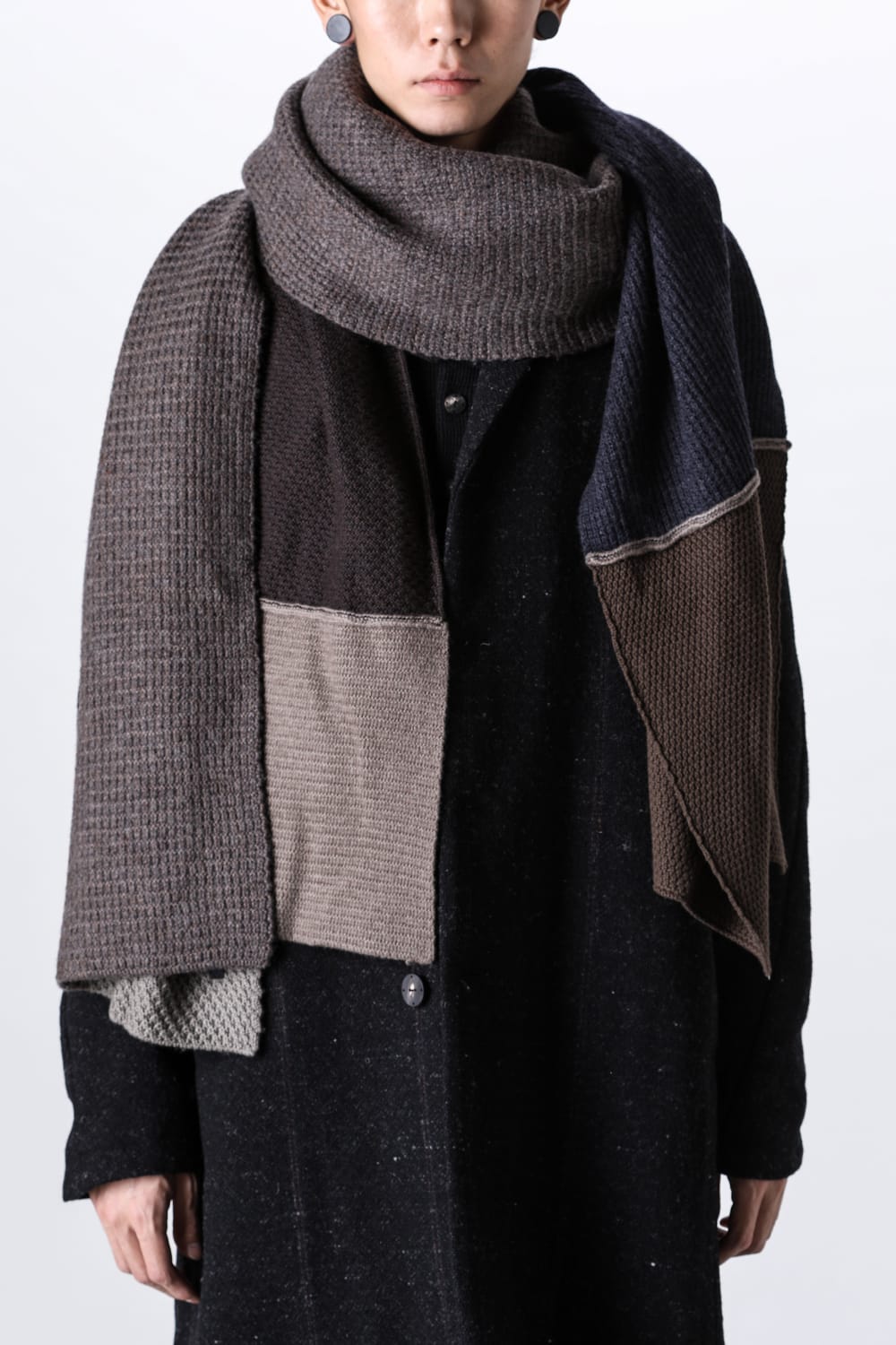 Stole cotton / cashmere Mixed Gray