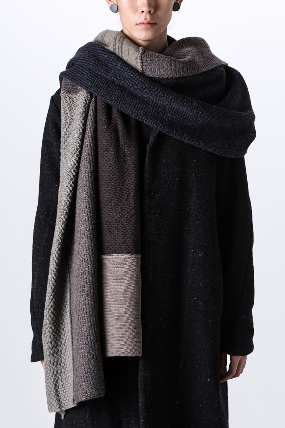 Stole cotton / cashmere Mixed Gray