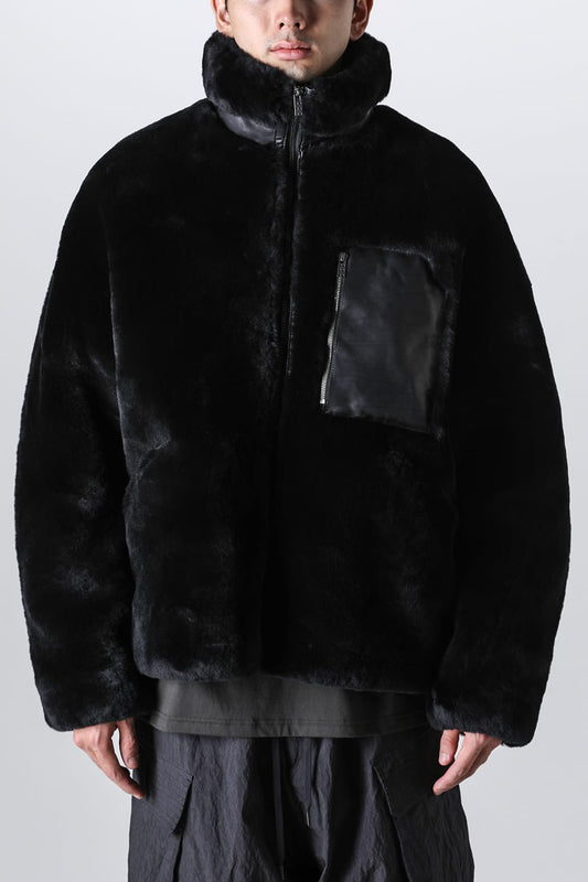 FASCINATE_THE R Limited Mouton Jacket Black