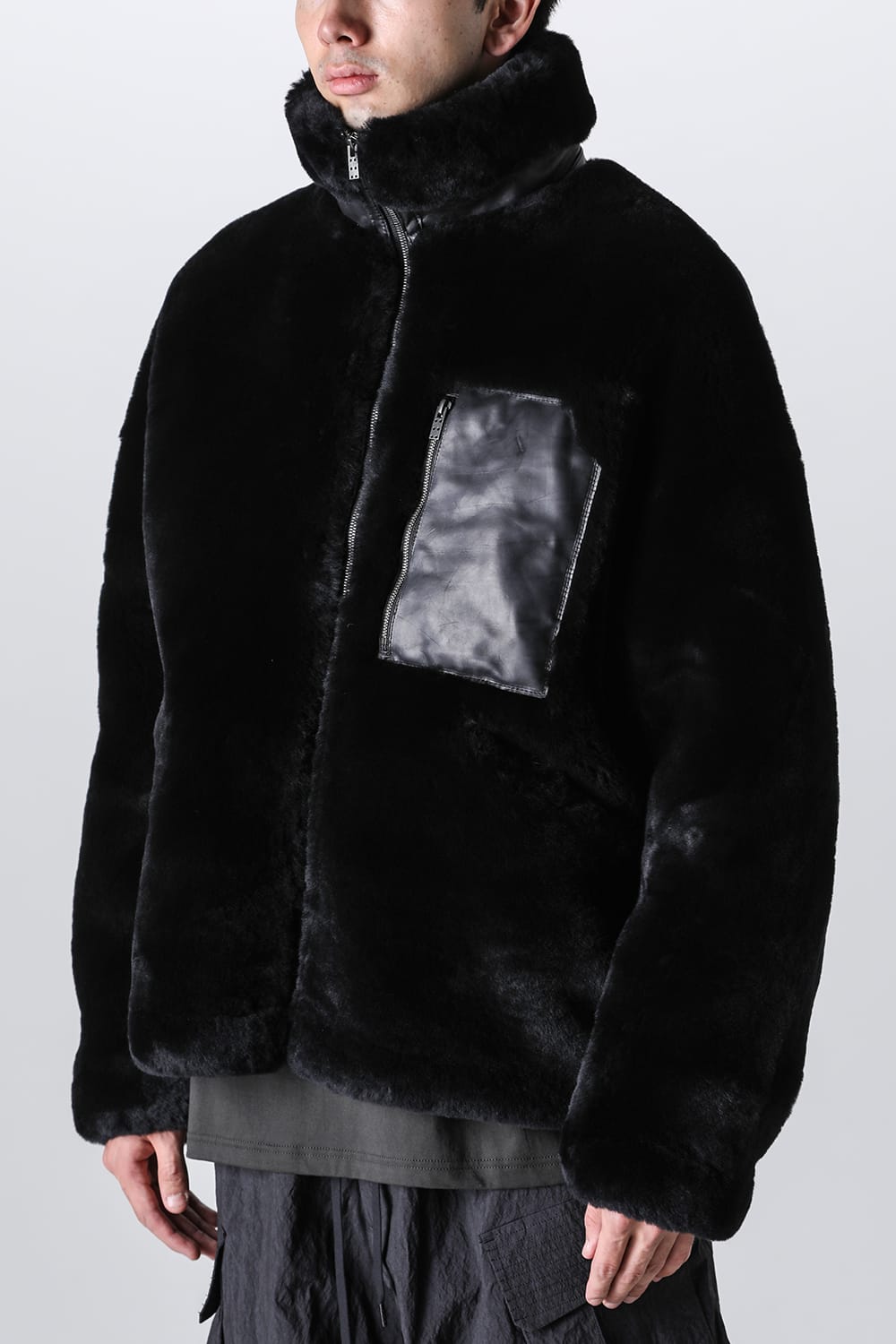 FASCINATE_THE R Limited Mouton Jacket Black