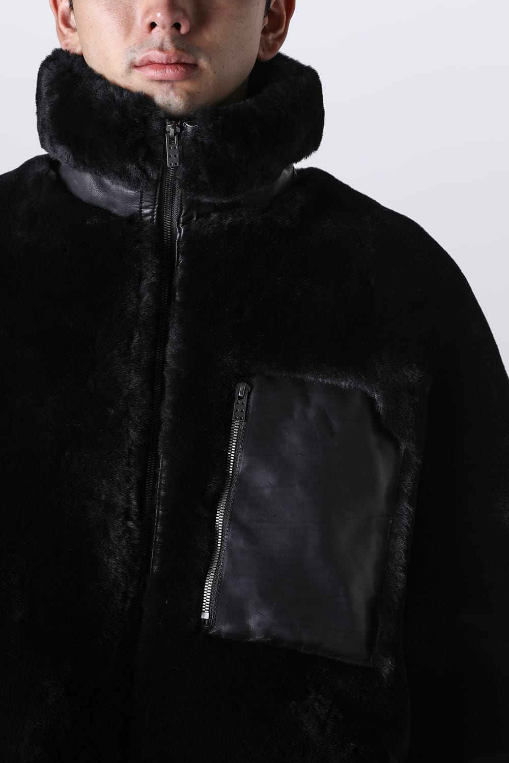FASCINATE_THE R Limited Mouton Jacket Black