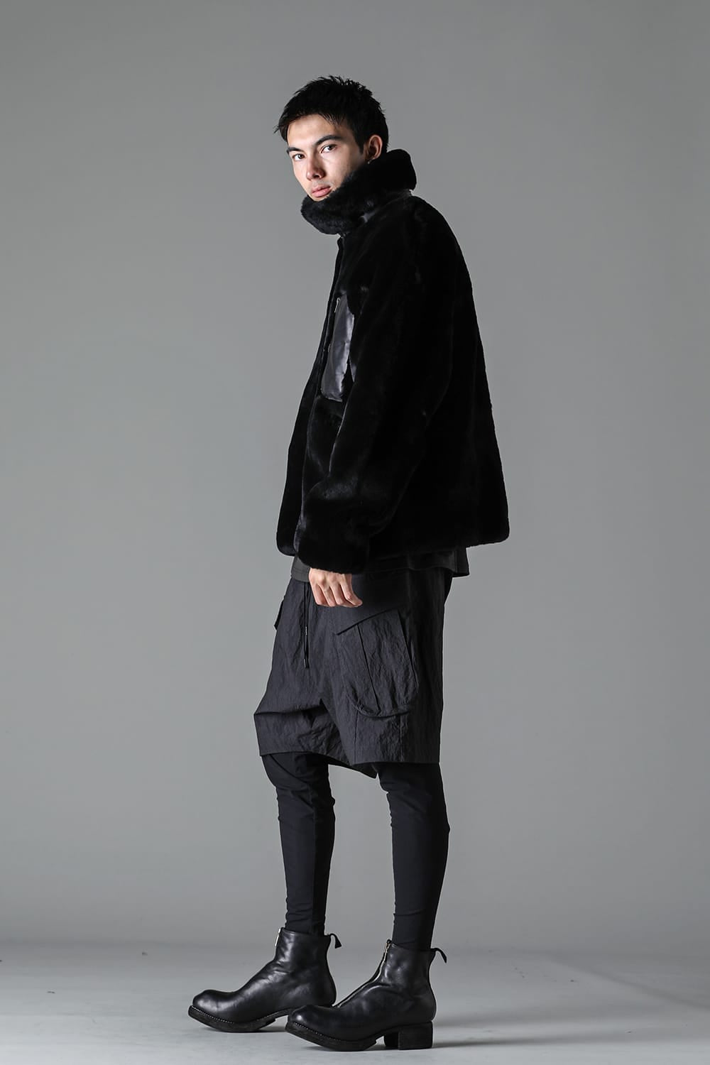 FASCINATE_THE R Limited Mouton Jacket Black