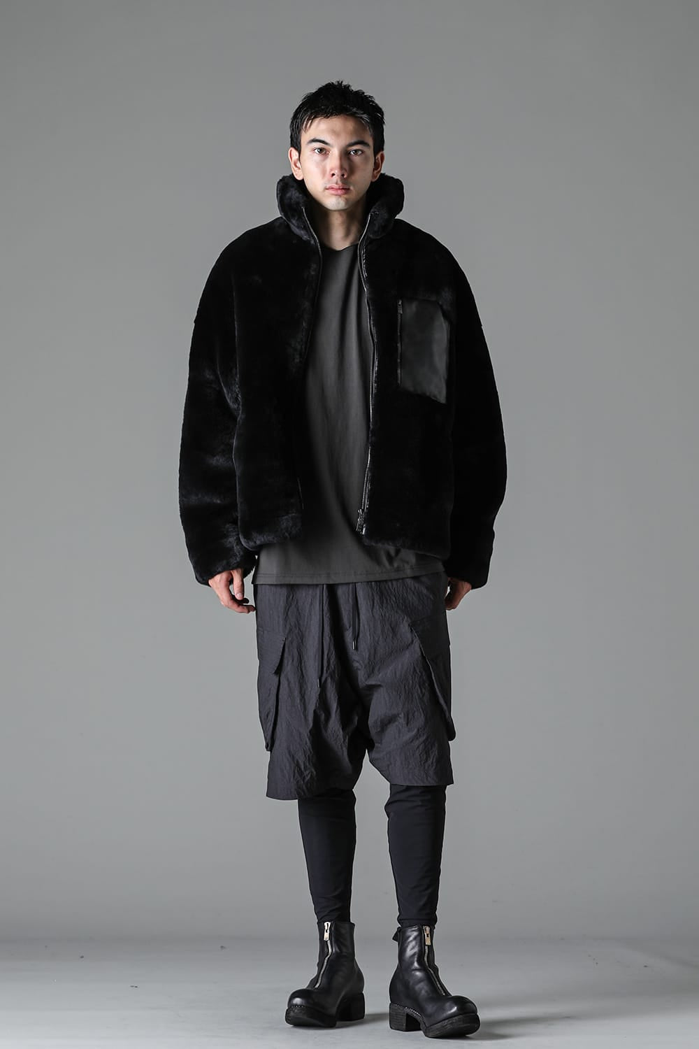 FASCINATE_THE R Limited Mouton Jacket Black