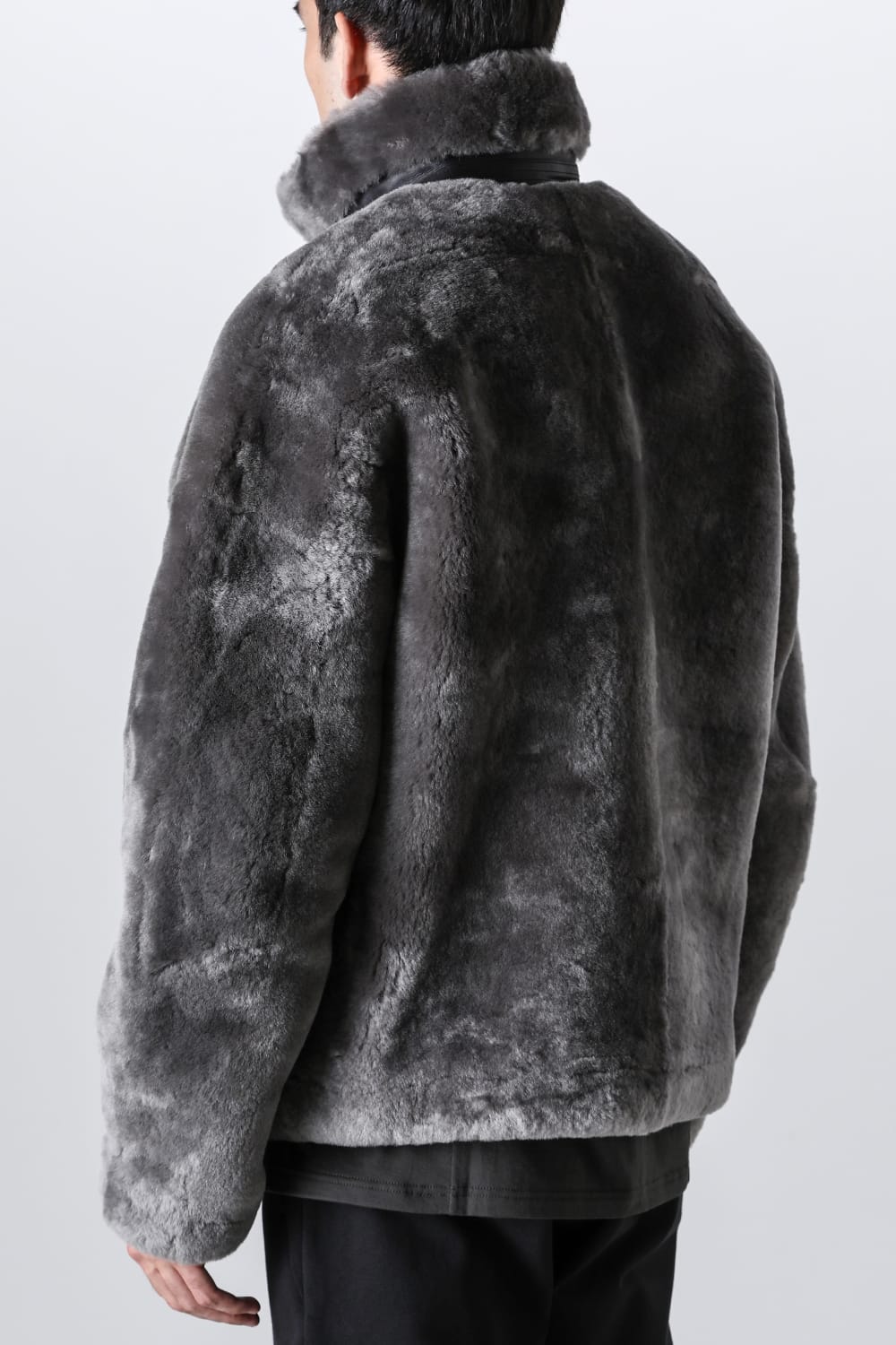 FASCINATE_THE R Limited Mouton Jacket Gray