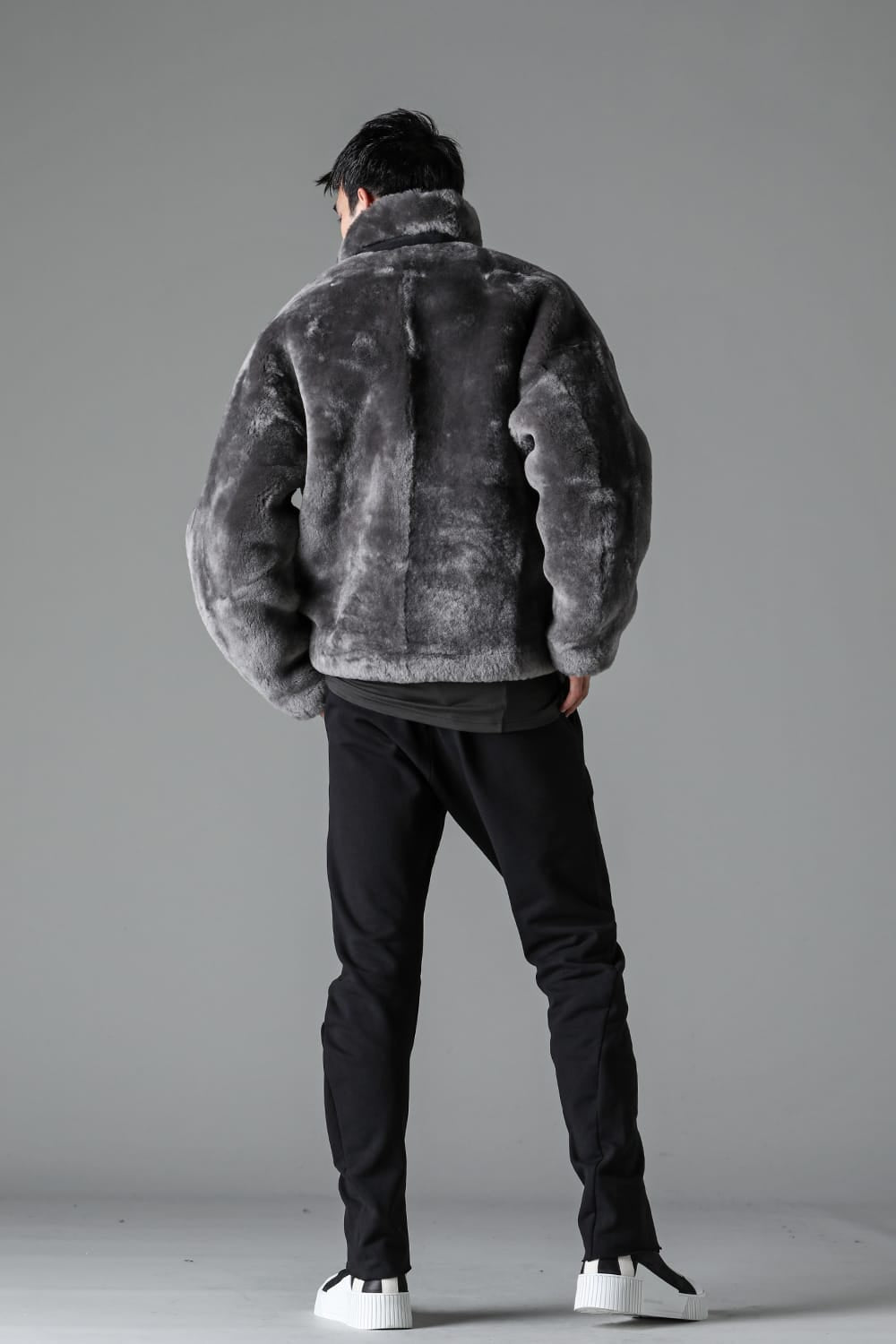 FASCINATE_THE R Limited Mouton Jacket Gray