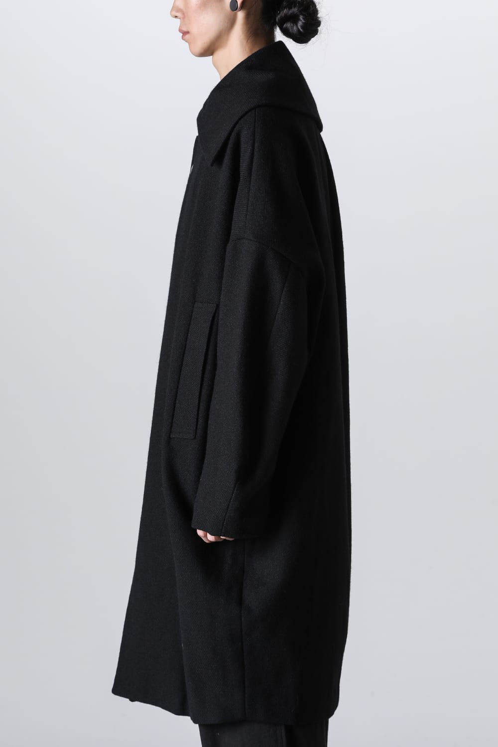 ディストーテッドコクーンコート ドライウールツイル