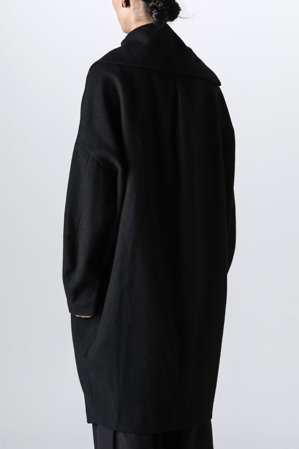 ディストーテッドコクーンコート ドライウールツイル