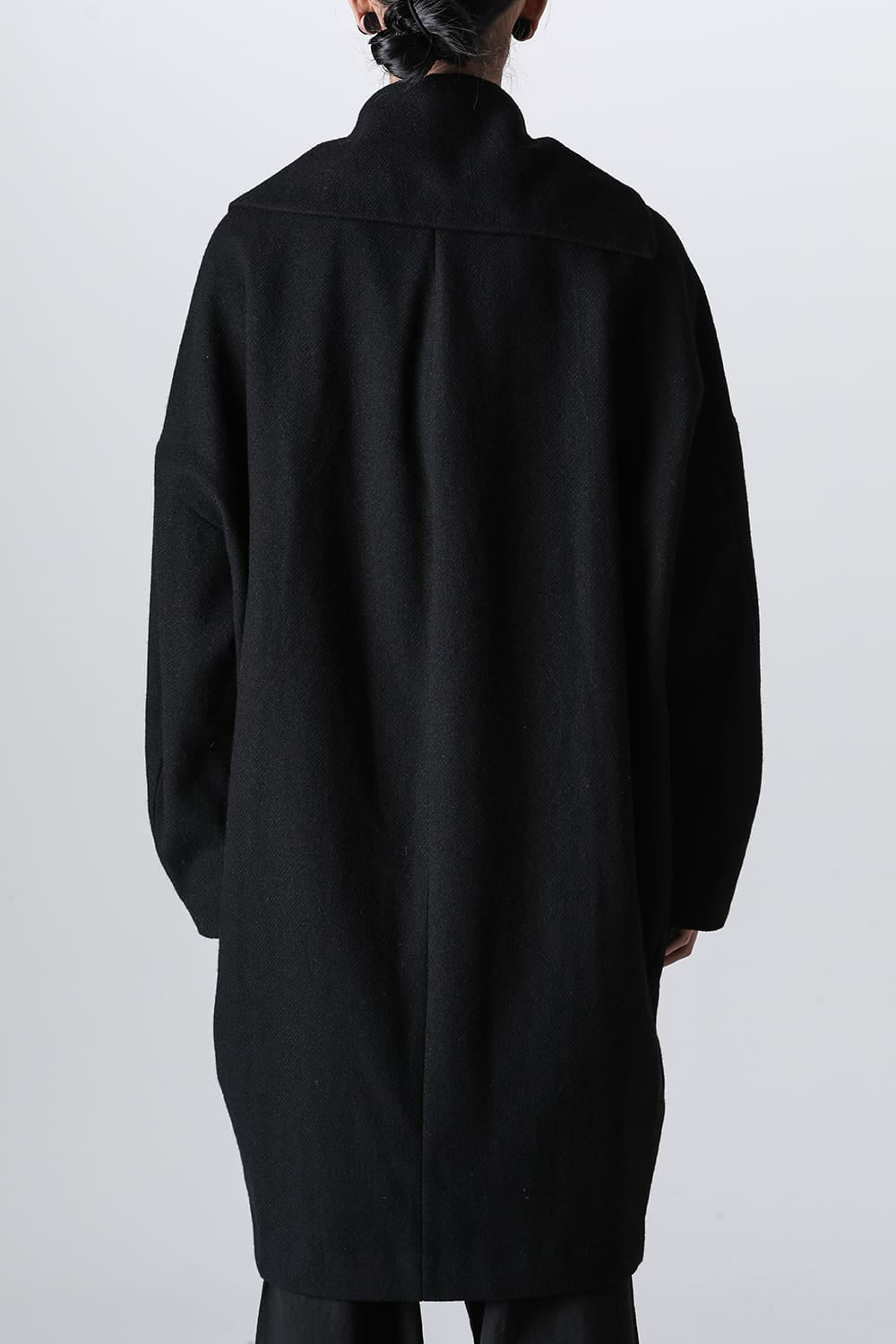 ディストーテッドコクーンコート ドライウールツイル