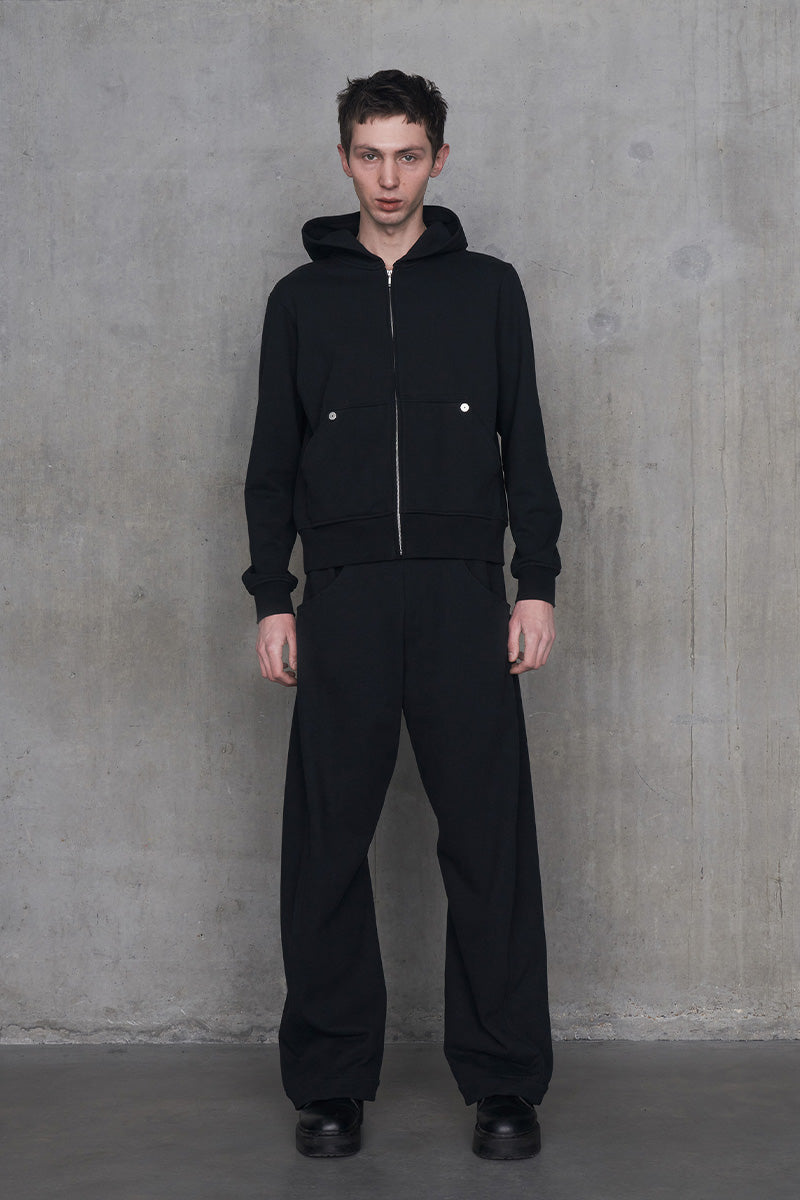 Full Zipped Hoodie Cotton Jersey