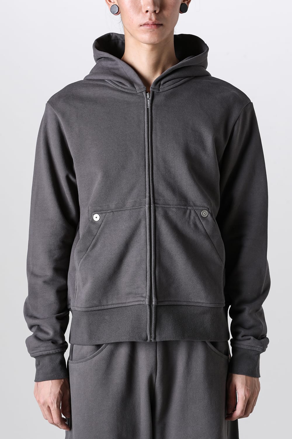 Full Zipped Hoodie Cotton Jersey