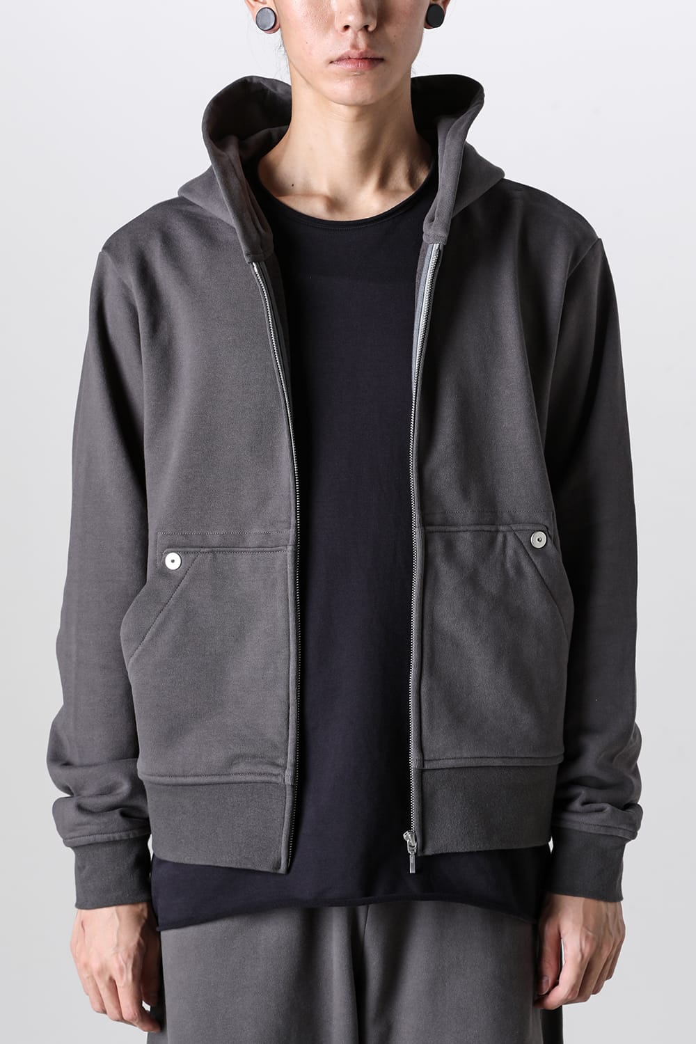 Full Zipped Hoodie Cotton Jersey