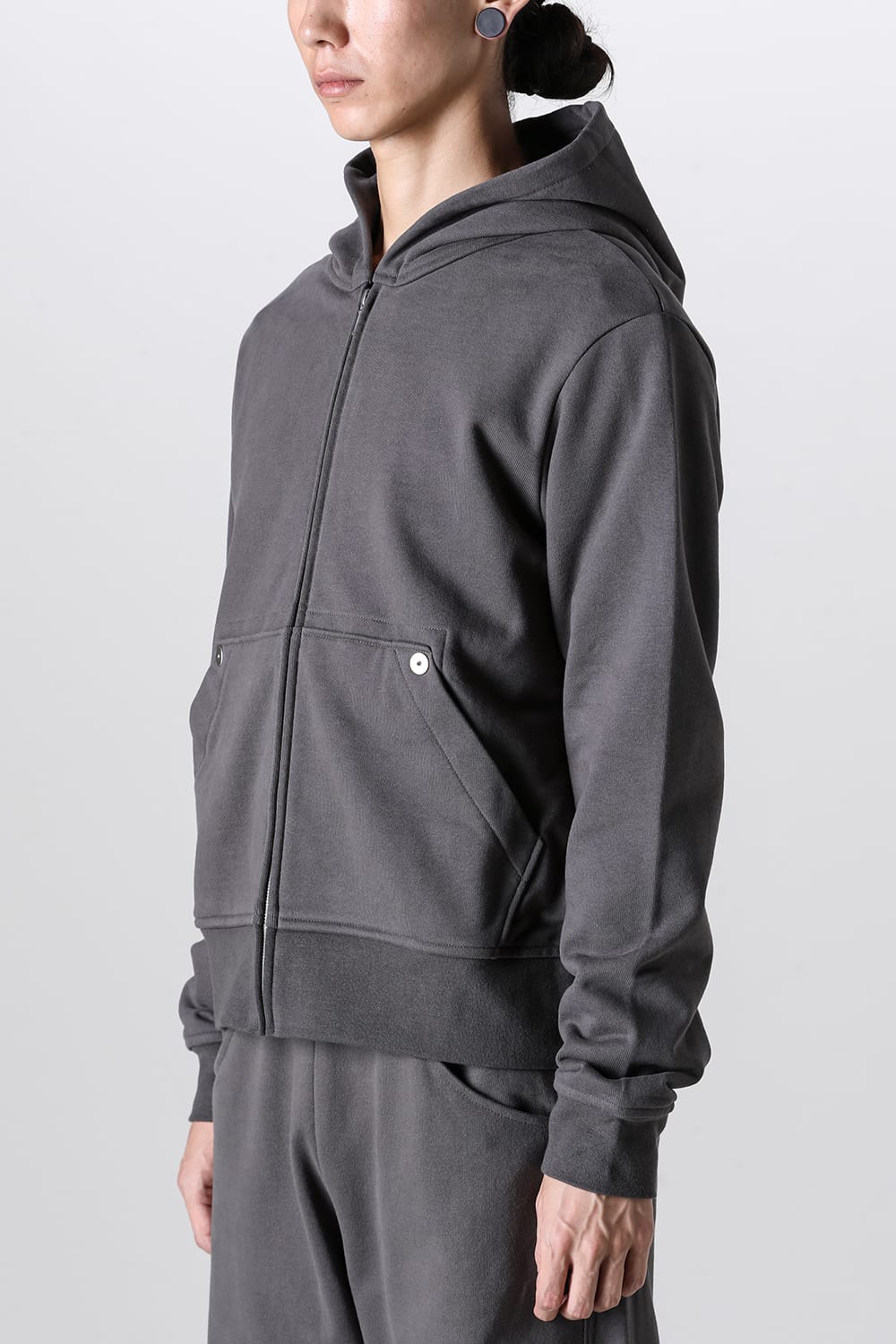 Full Zipped Hoodie Cotton Jersey