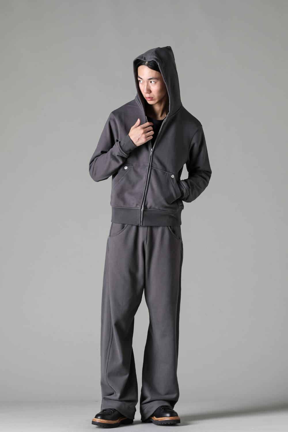 Full Zipped Hoodie Cotton Jersey