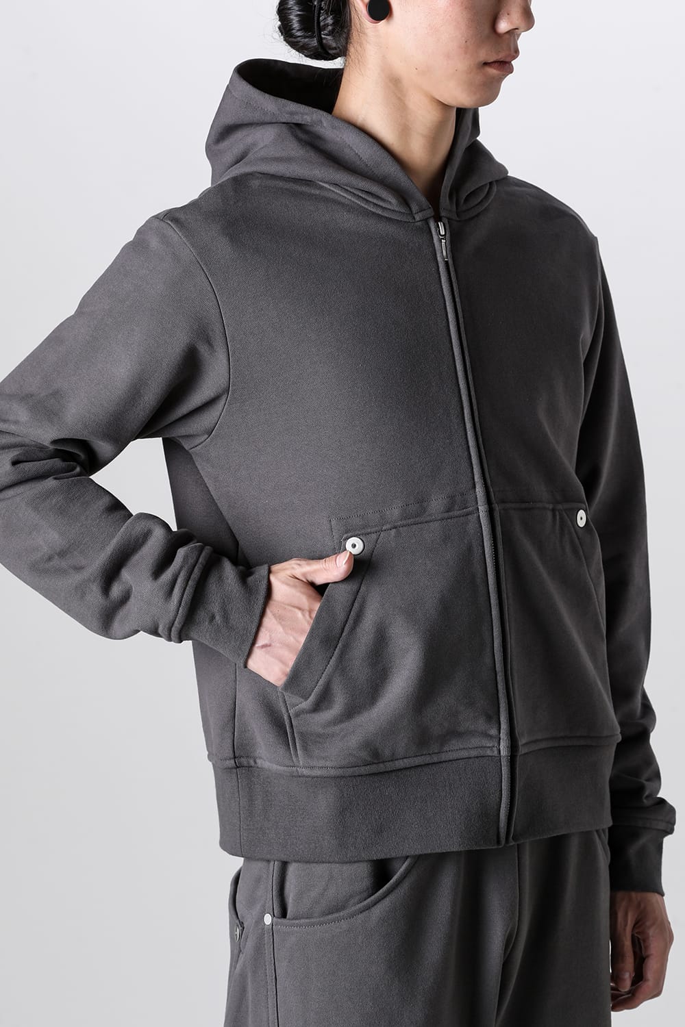 Full Zipped Hoodie Cotton Jersey
