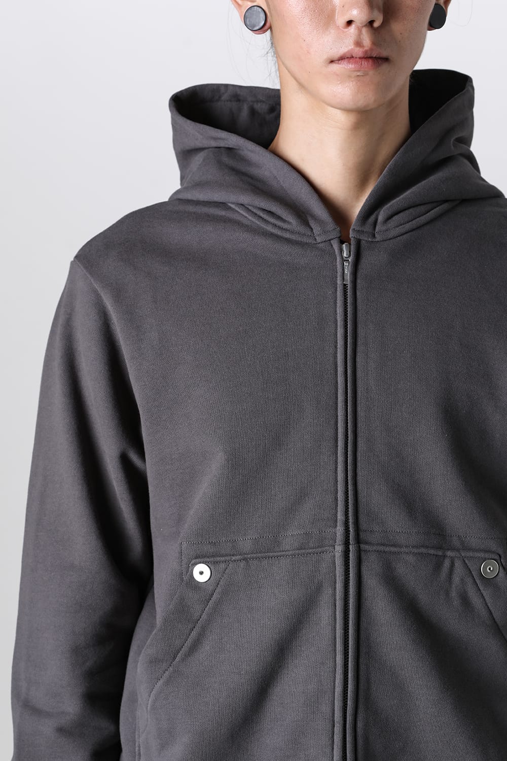 Full Zipped Hoodie Cotton Jersey