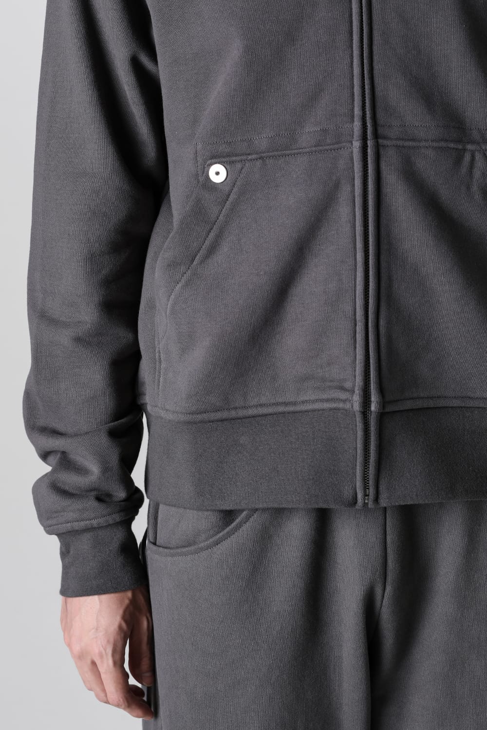 Full Zipped Hoodie Cotton Jersey