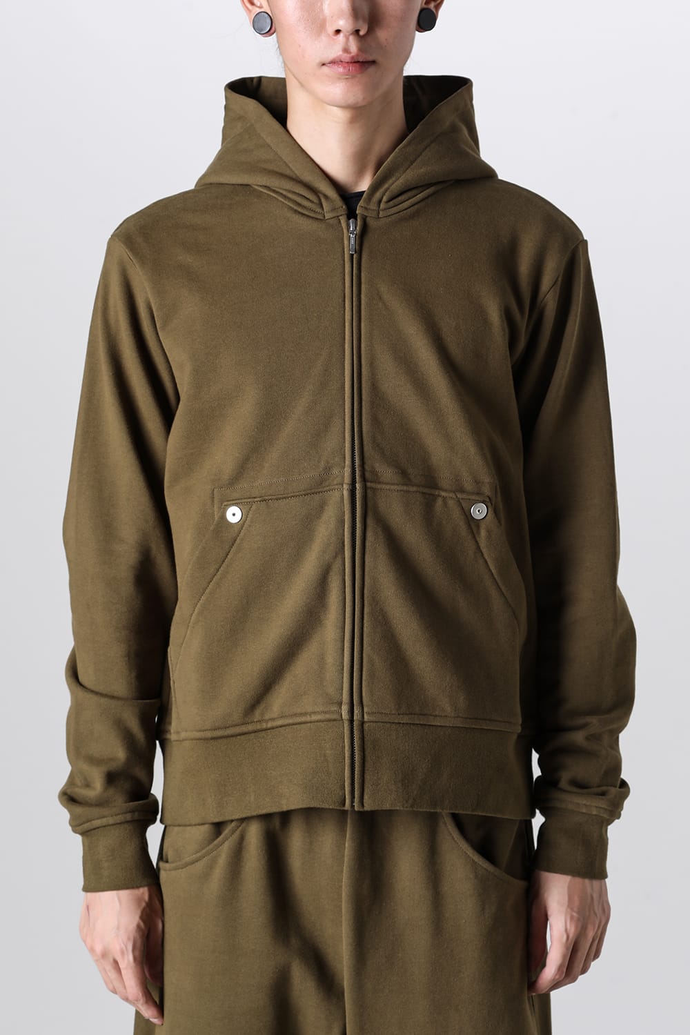 Full Zipped Hoodie Cotton Jersey