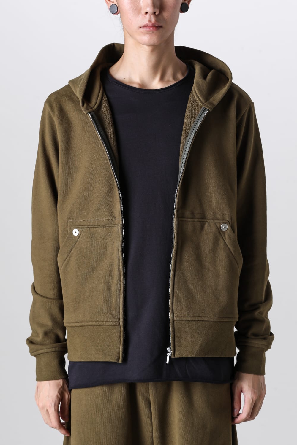 Full Zipped Hoodie Cotton Jersey