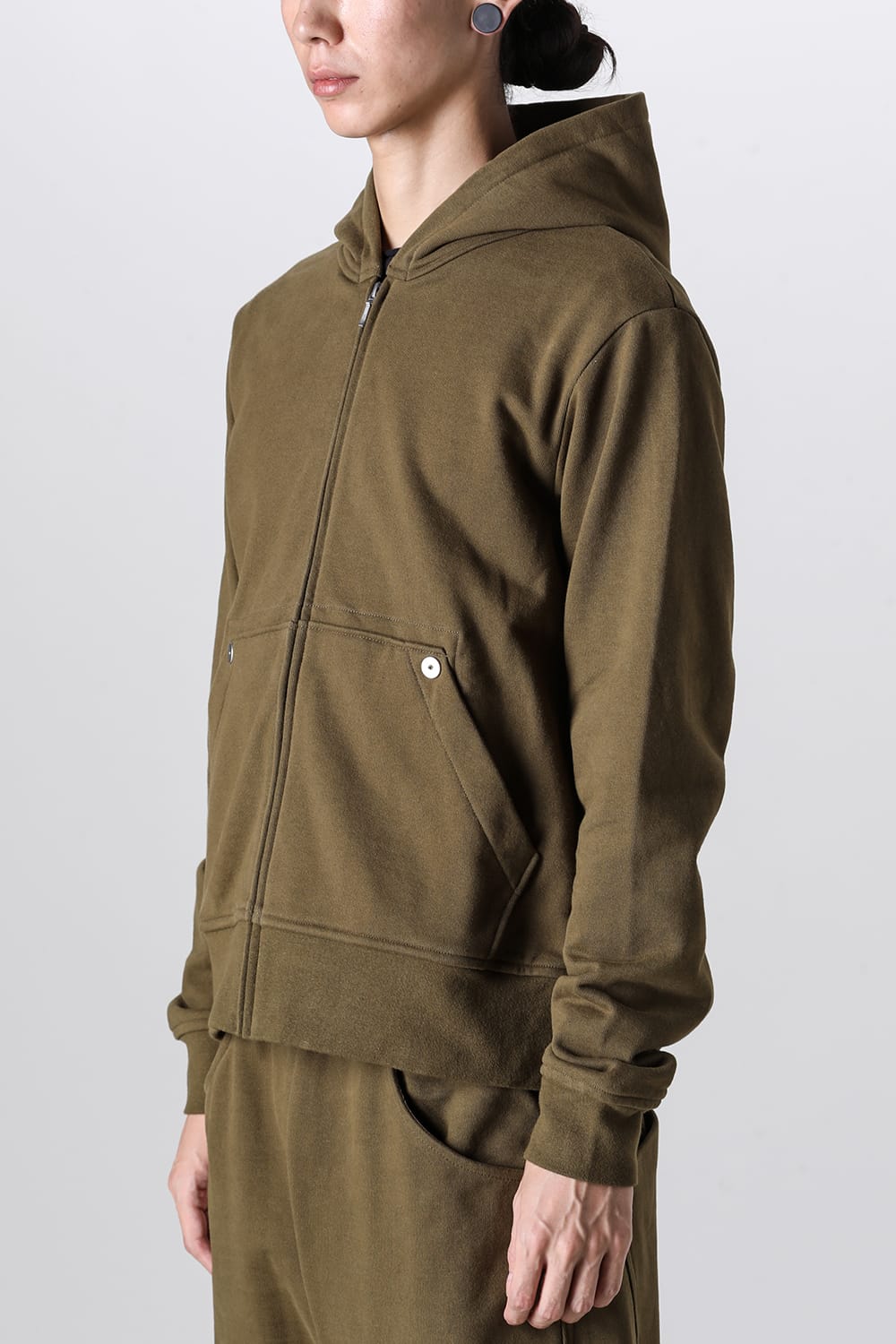 Full Zipped Hoodie Cotton Jersey
