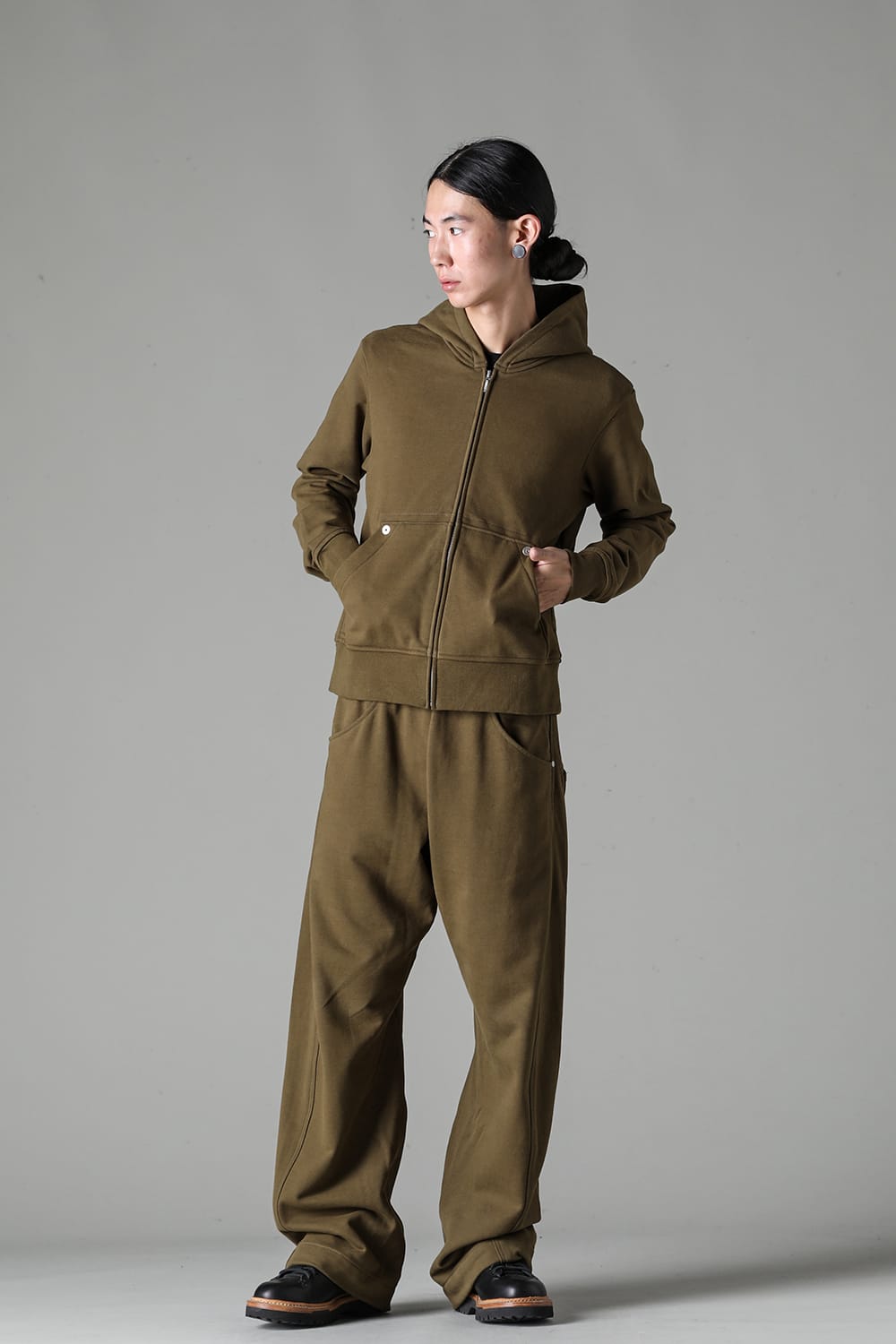 Full Zipped Hoodie Cotton Jersey