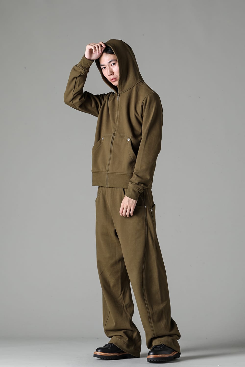 Full Zipped Hoodie Cotton Jersey