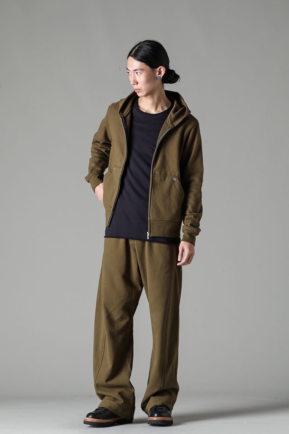 Full Zipped Hoodie Cotton Jersey