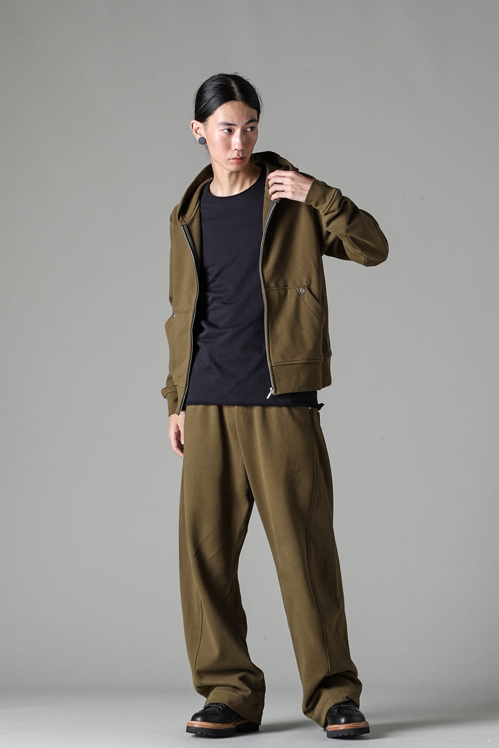 Full Zipped Hoodie Cotton Jersey