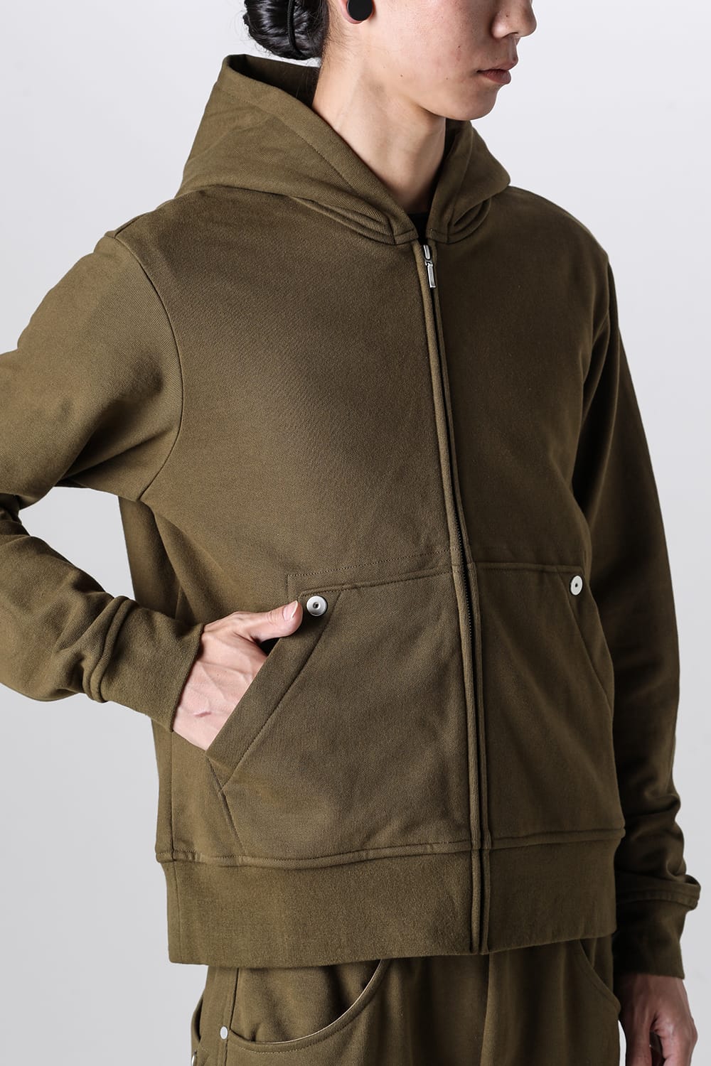 Full Zipped Hoodie Cotton Jersey