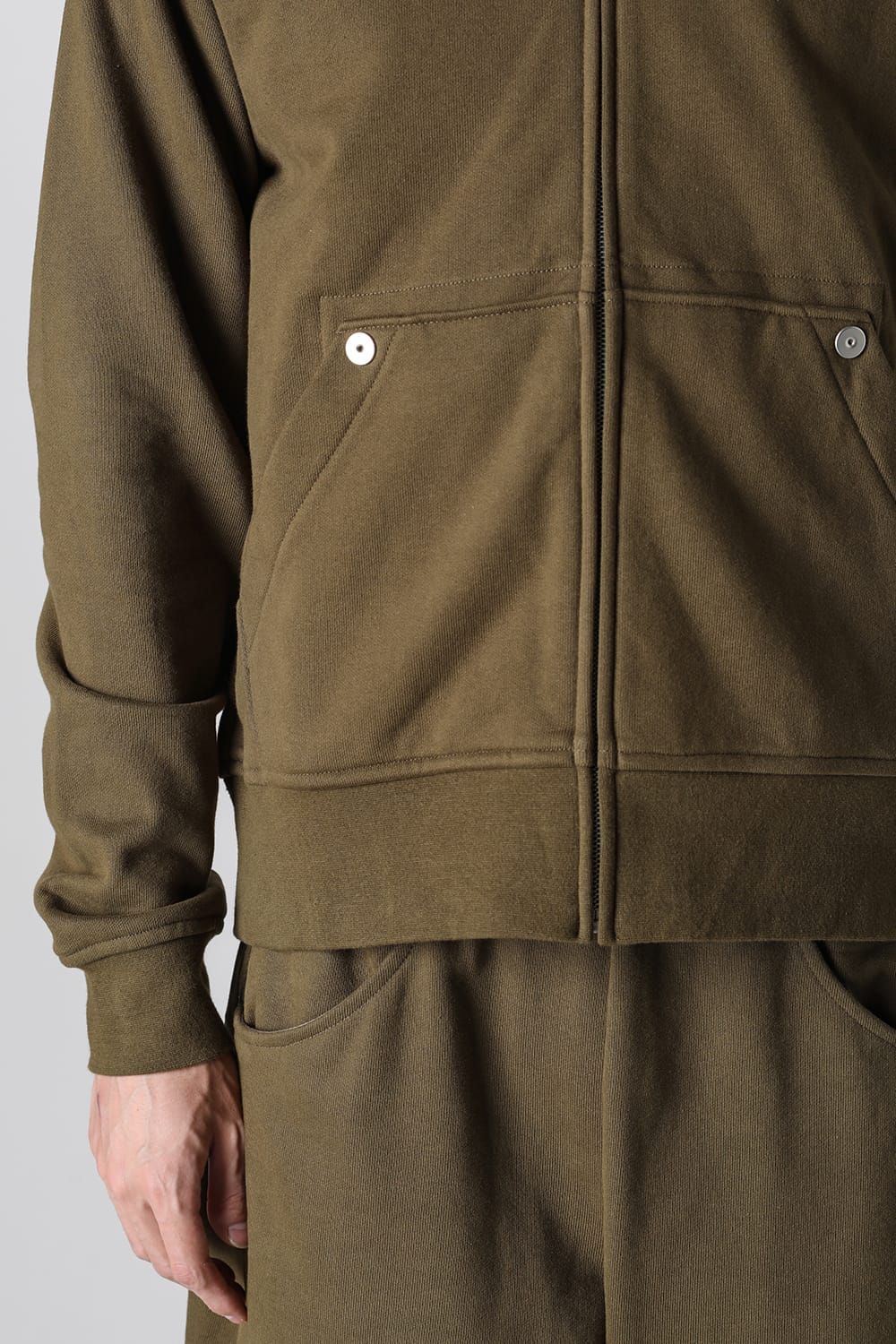 Full Zipped Hoodie Cotton Jersey