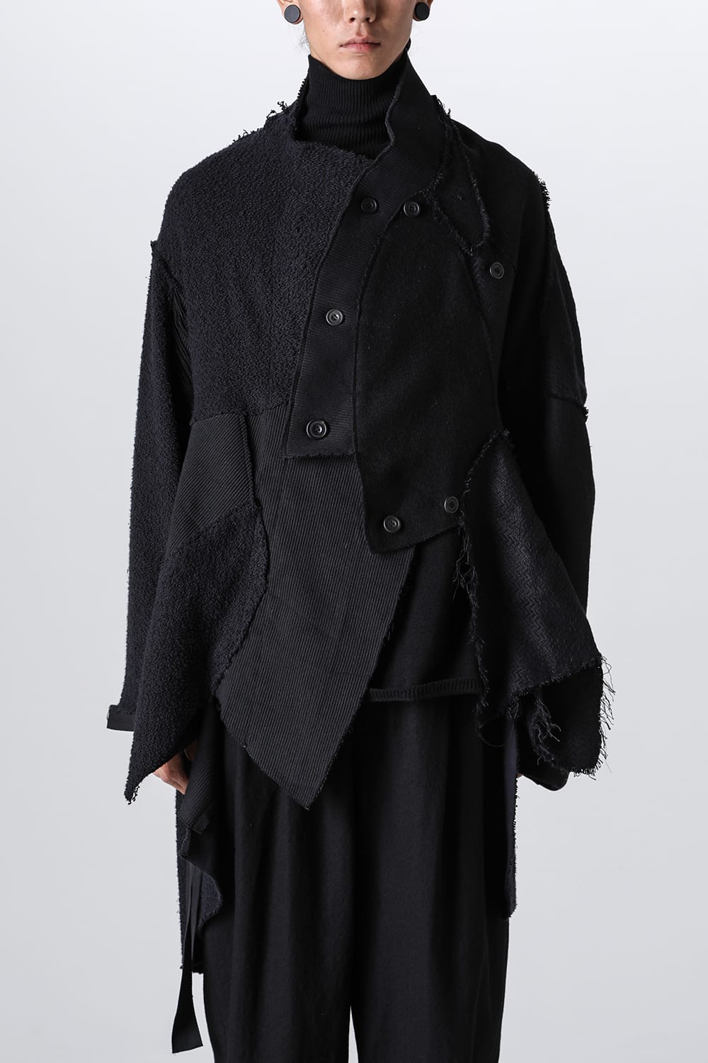 Asymmetric Zero Waste Hand Patched Coat