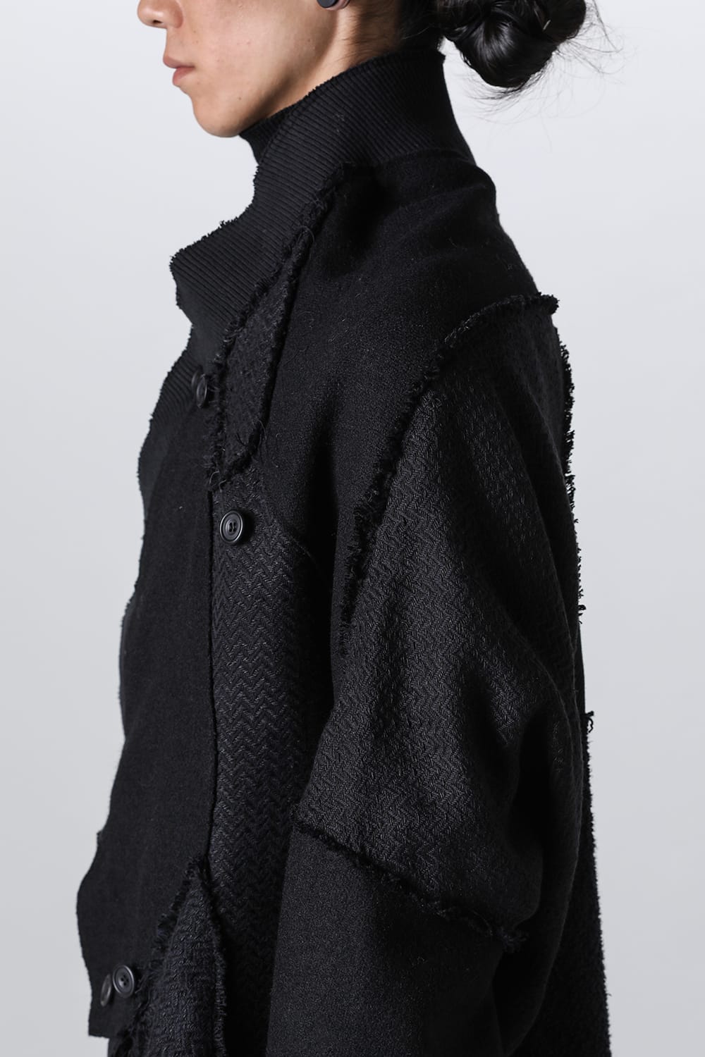 Asymmetric Zero Waste Hand Patched Coat