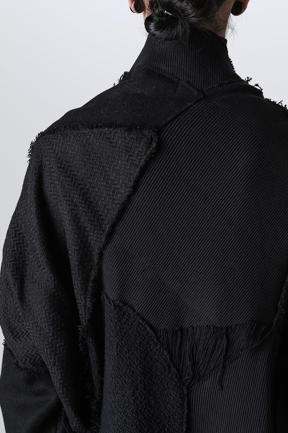 Asymmetric Zero Waste Hand Patched Coat