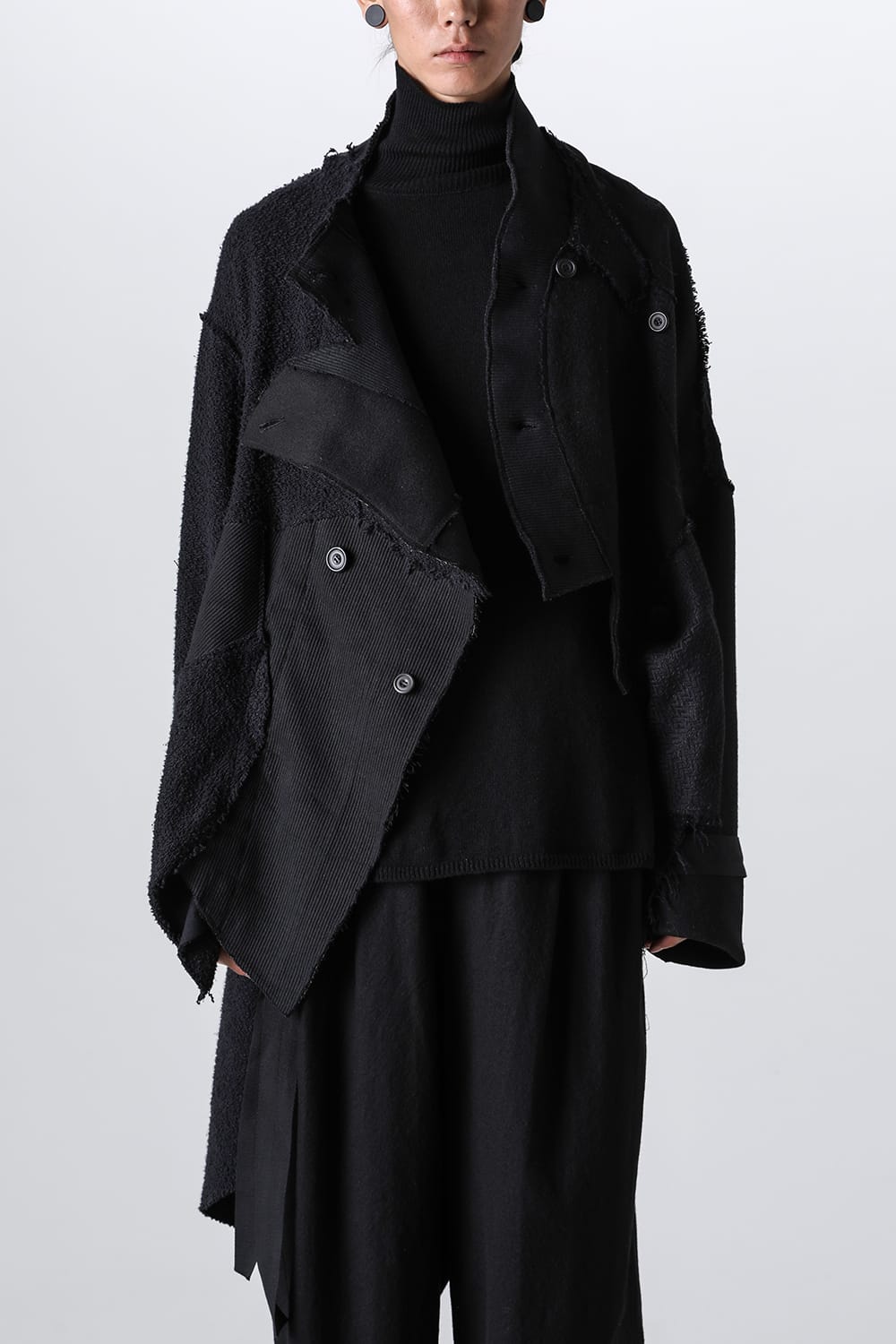 Asymmetric Zero Waste Hand Patched Coat