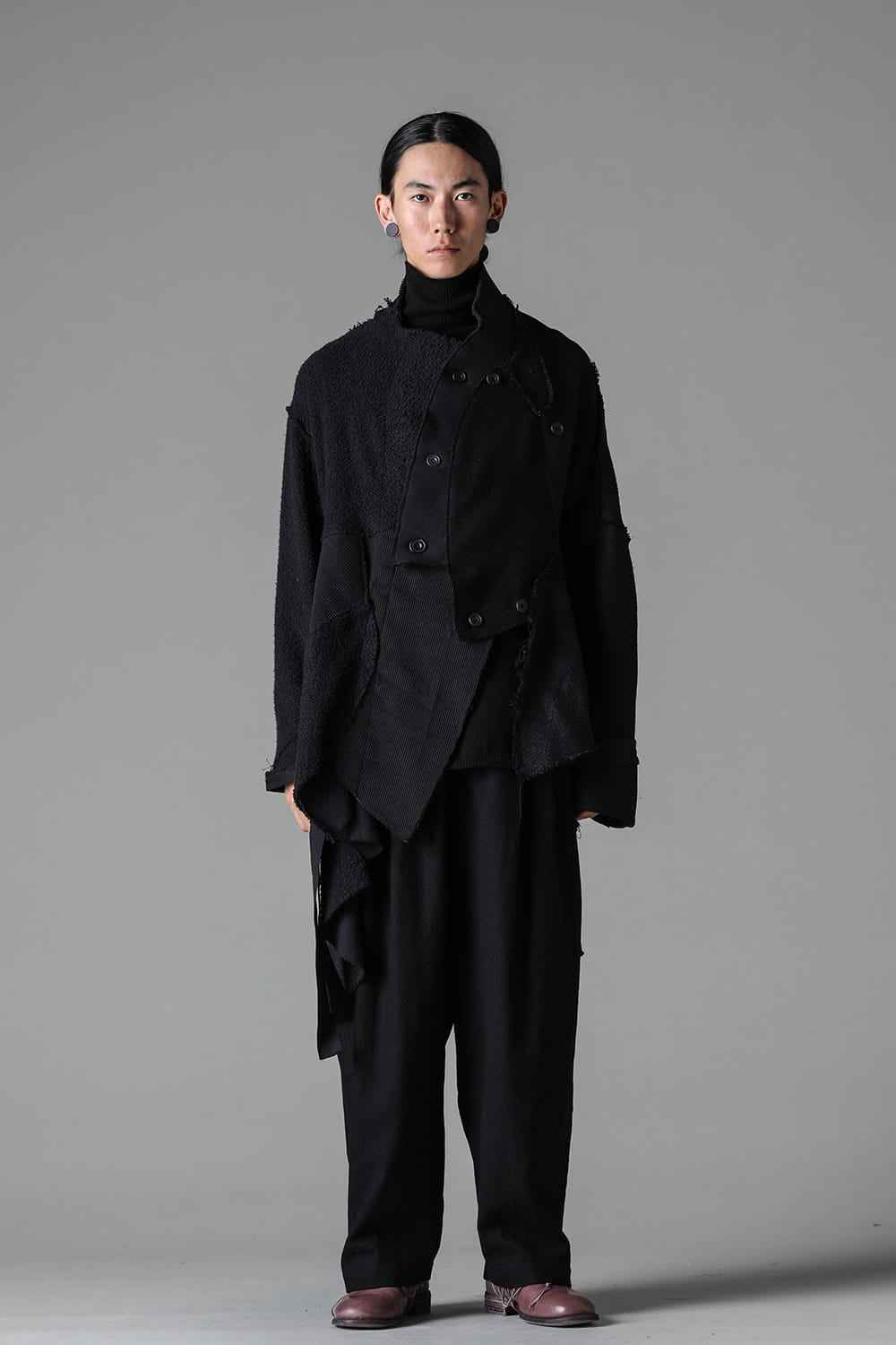 Asymmetric Zero Waste Hand Patched Coat