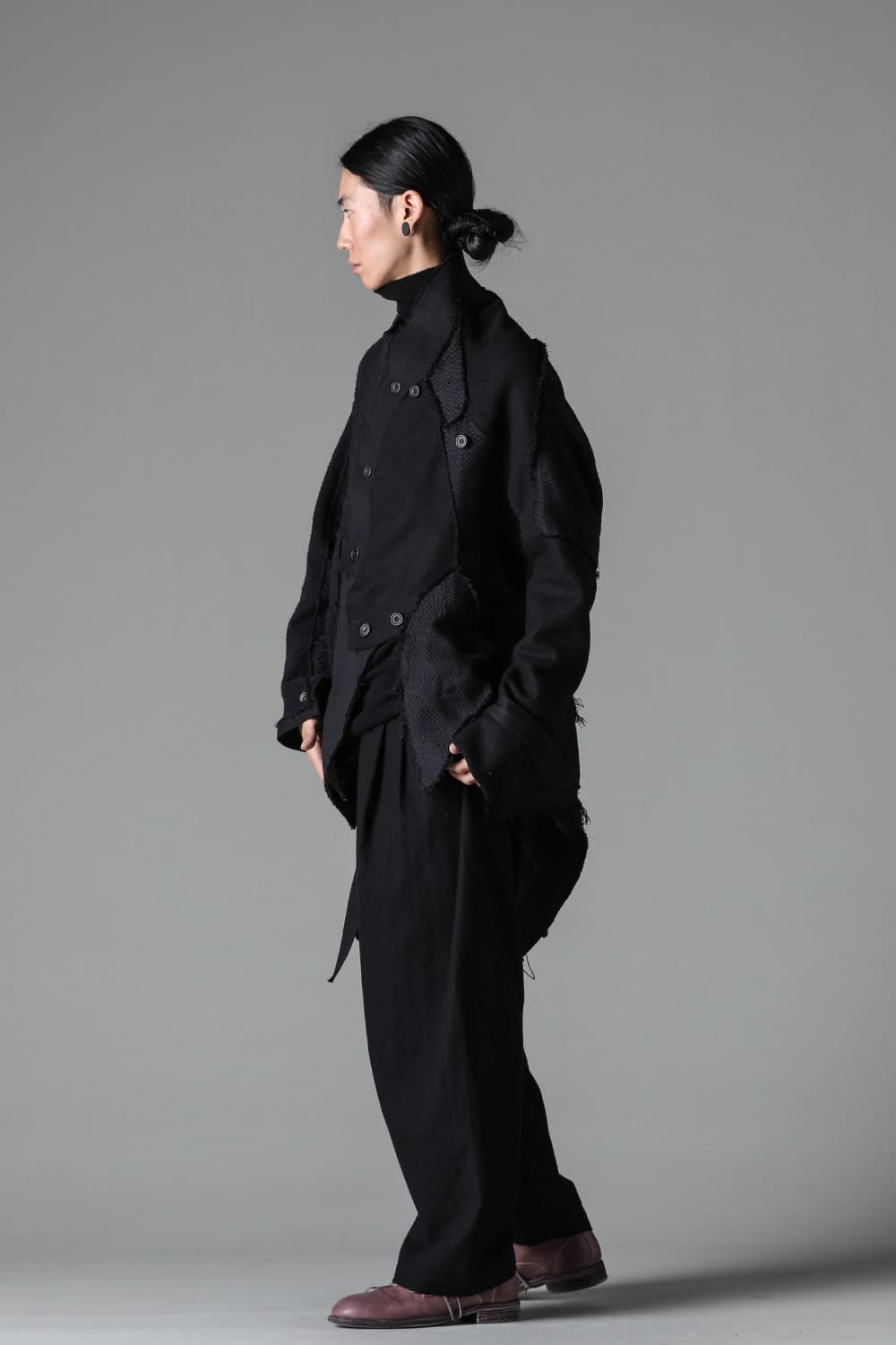 Asymmetric Zero Waste Hand Patched Coat