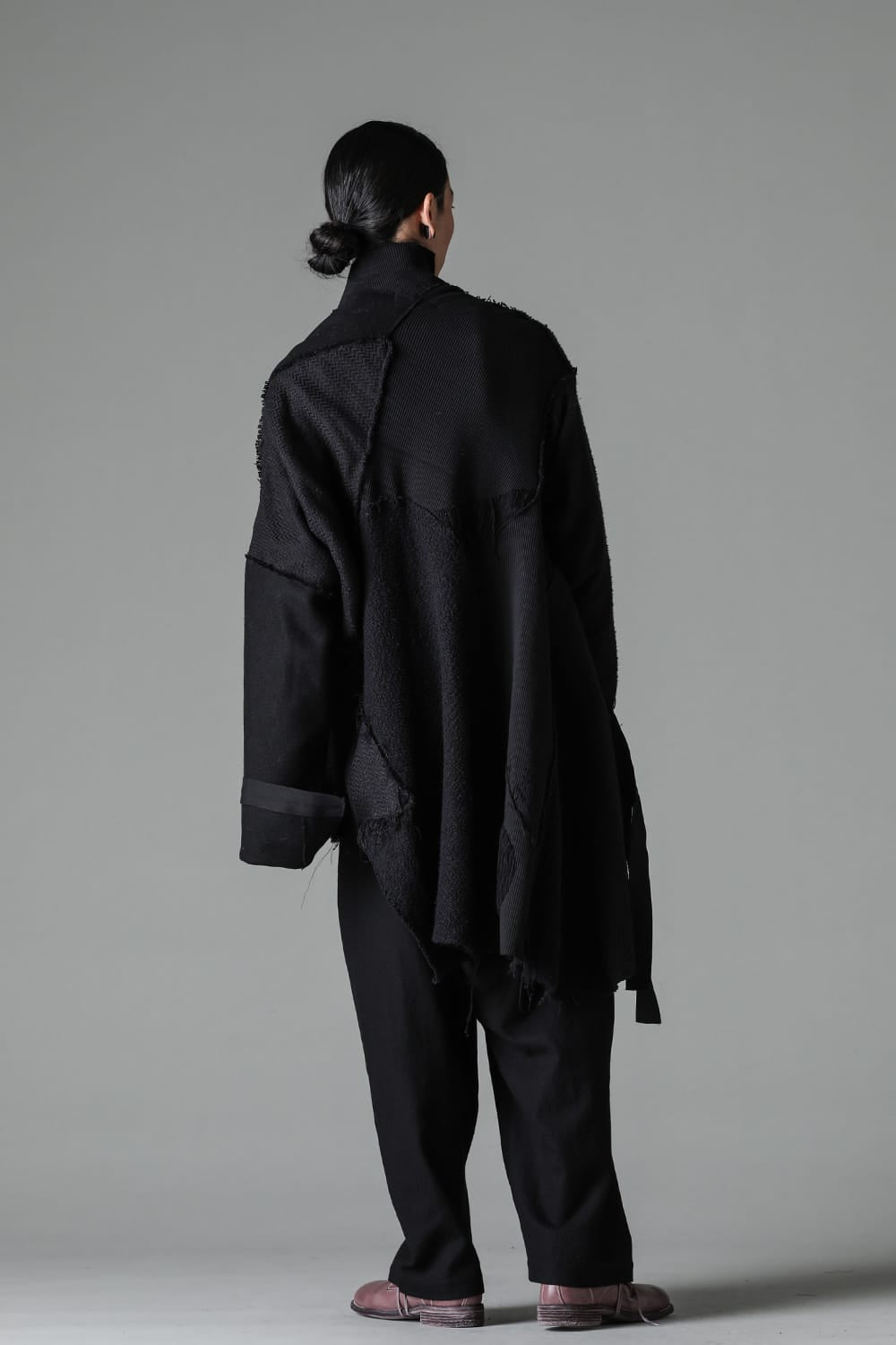 Asymmetric Zero Waste Hand Patched Coat