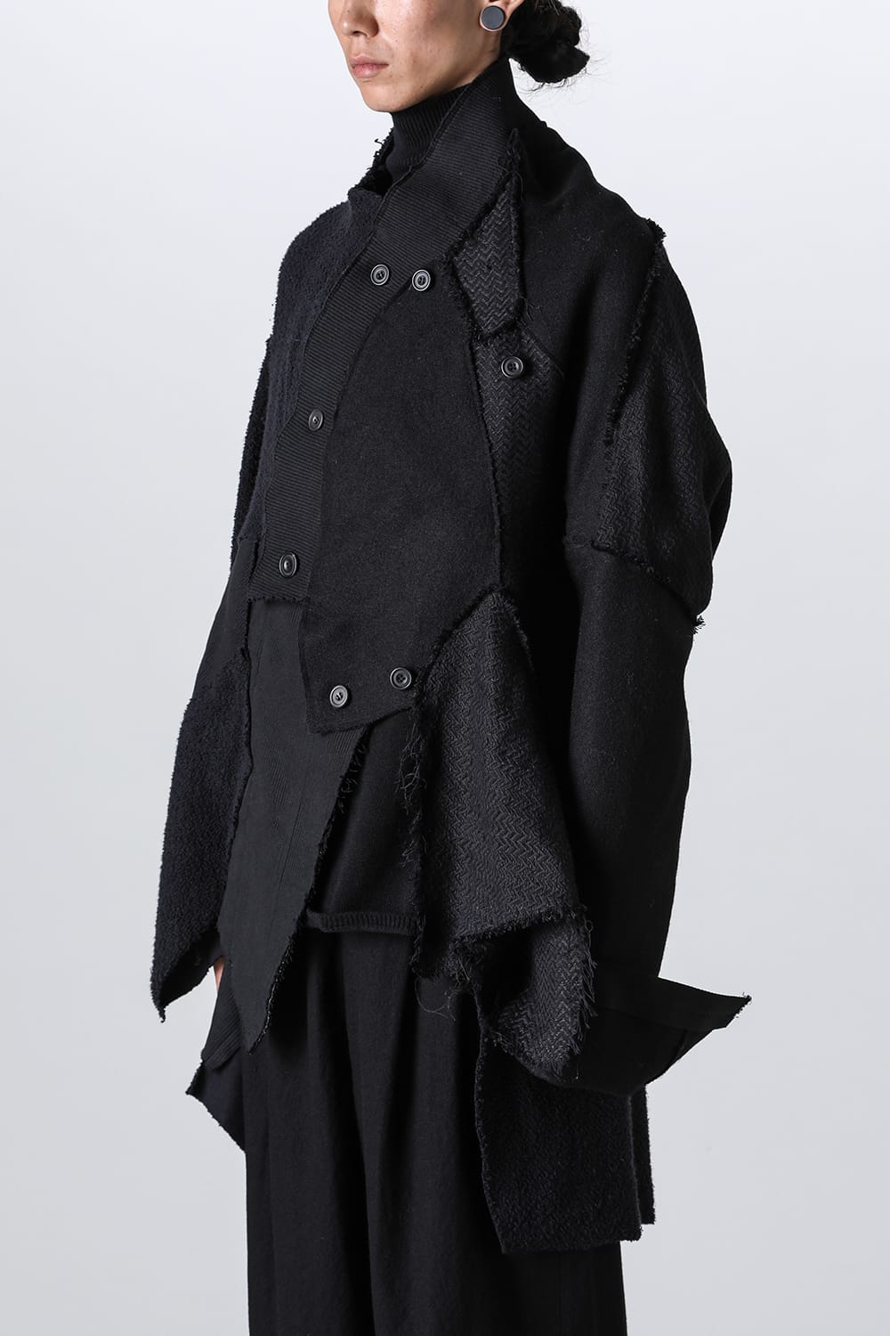 Asymmetric Zero Waste Hand Patched Coat