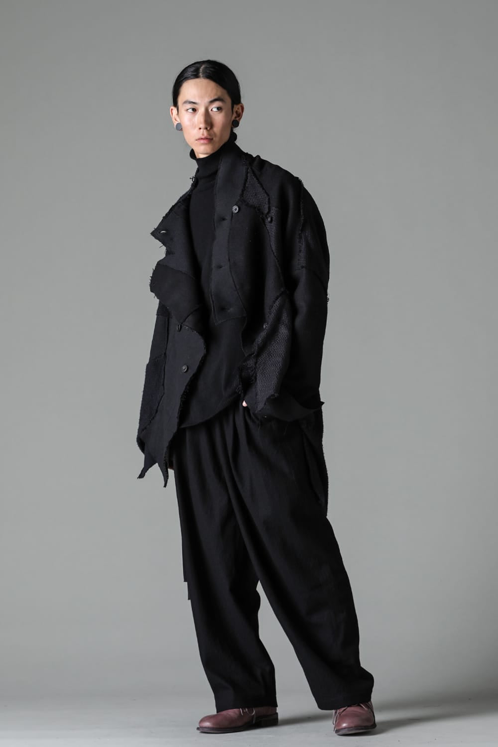 Asymmetric Zero Waste Hand Patched Coat