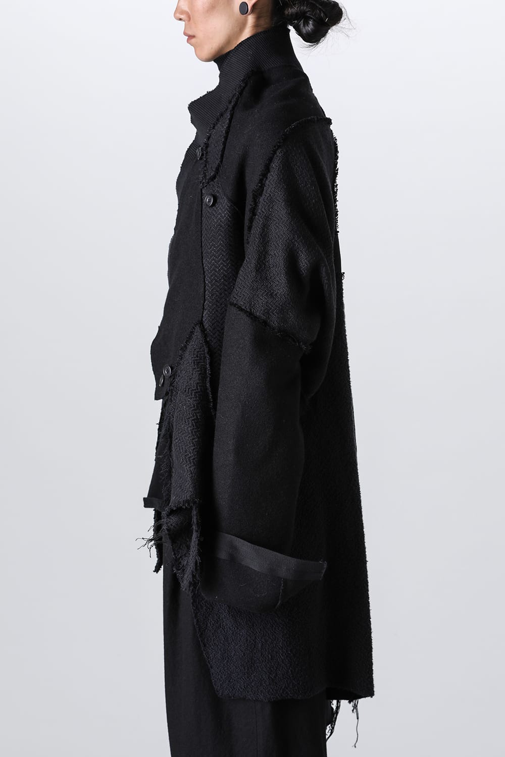 Asymmetric Zero Waste Hand Patched Coat