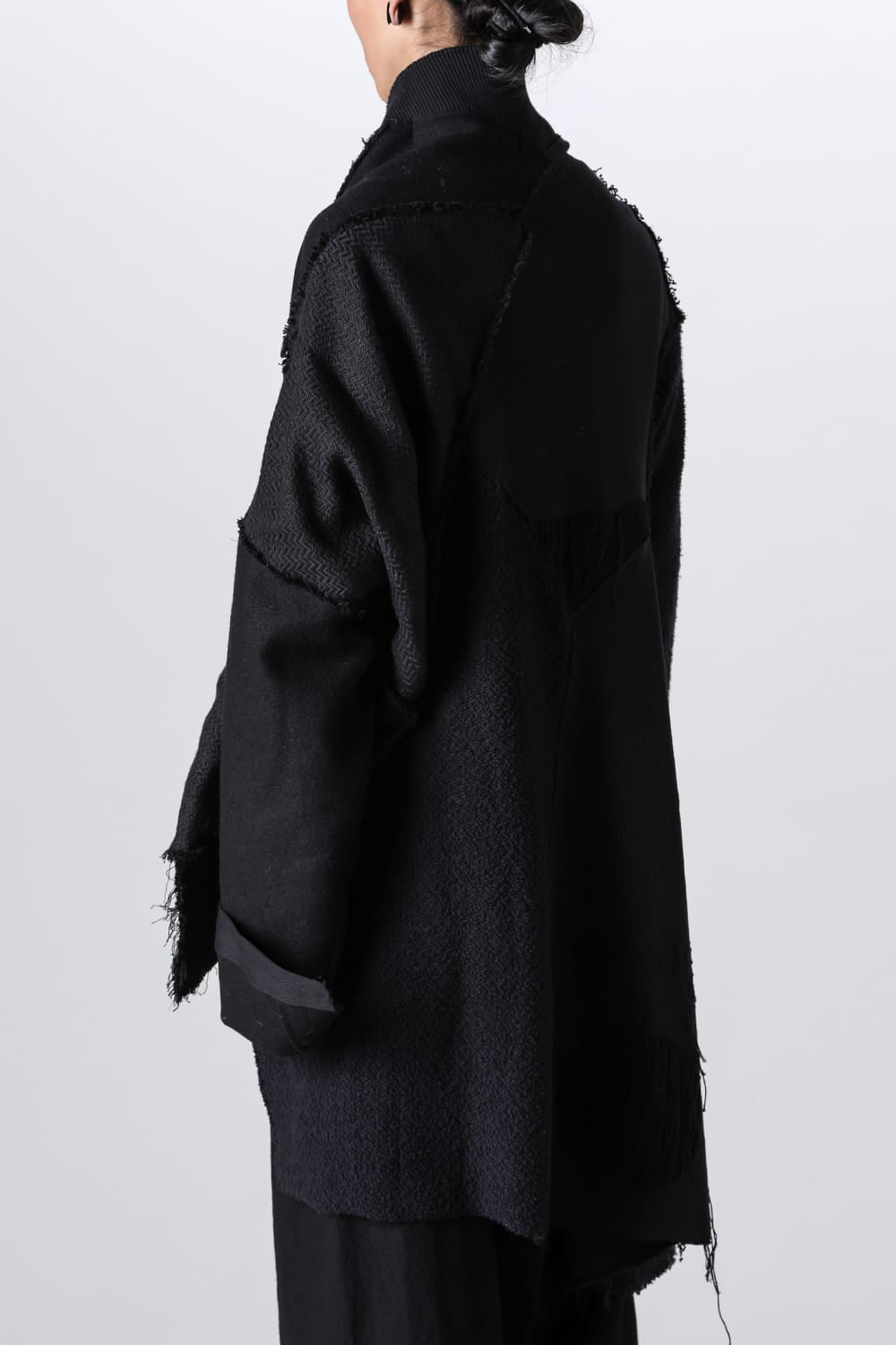 Asymmetric Zero Waste Hand Patched Coat