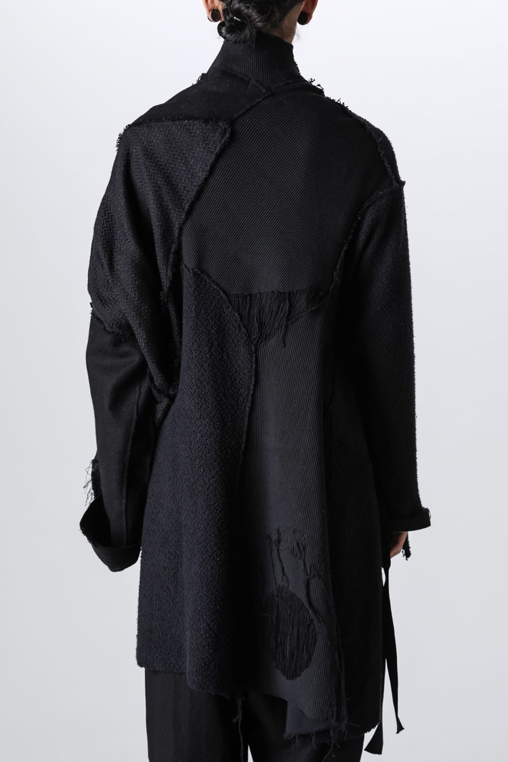 Asymmetric Zero Waste Hand Patched Coat