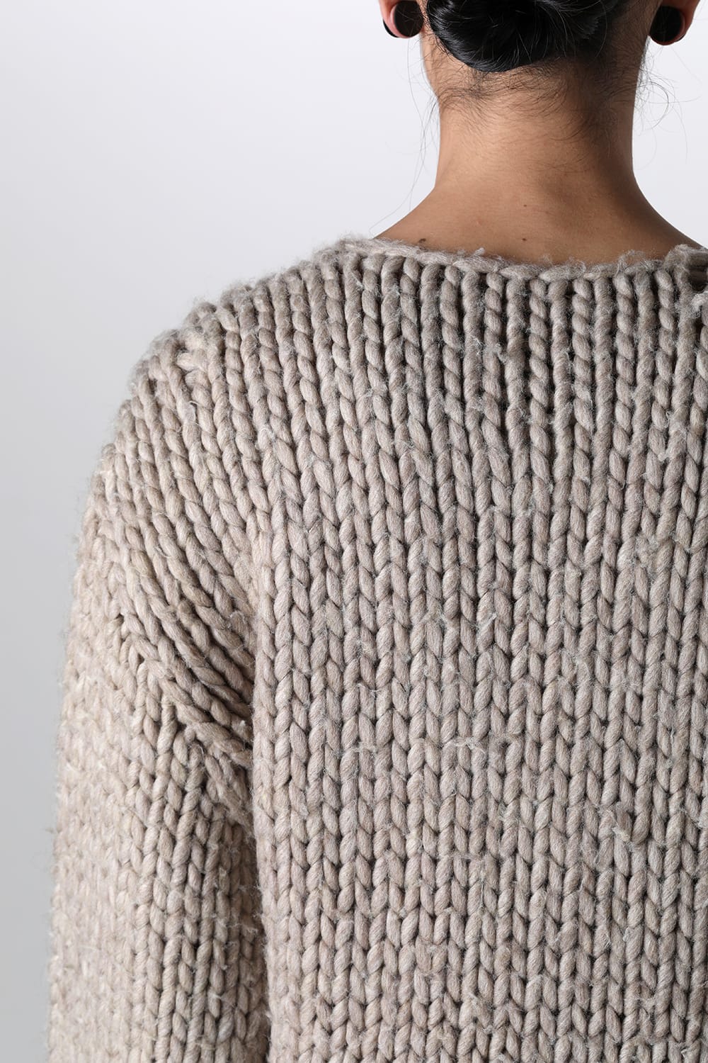 Roving Yarn Pullover Beige