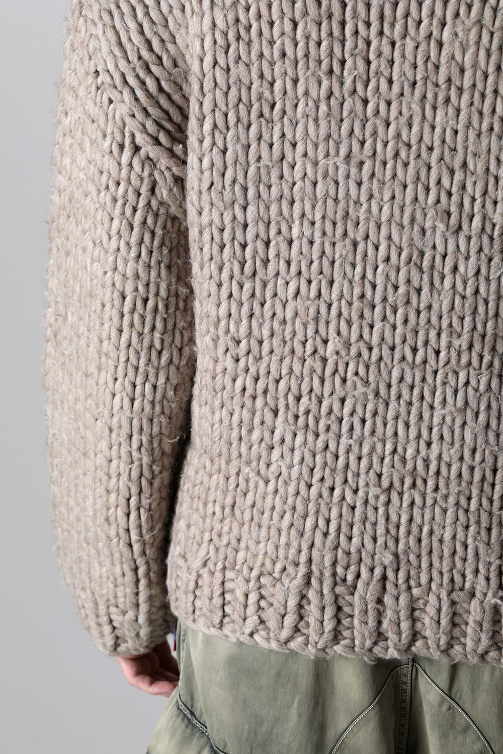 Roving Yarn Pullover Beige