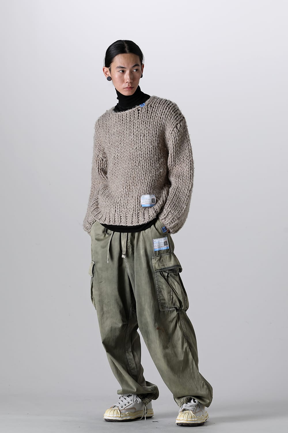 Roving Yarn Pullover Beige