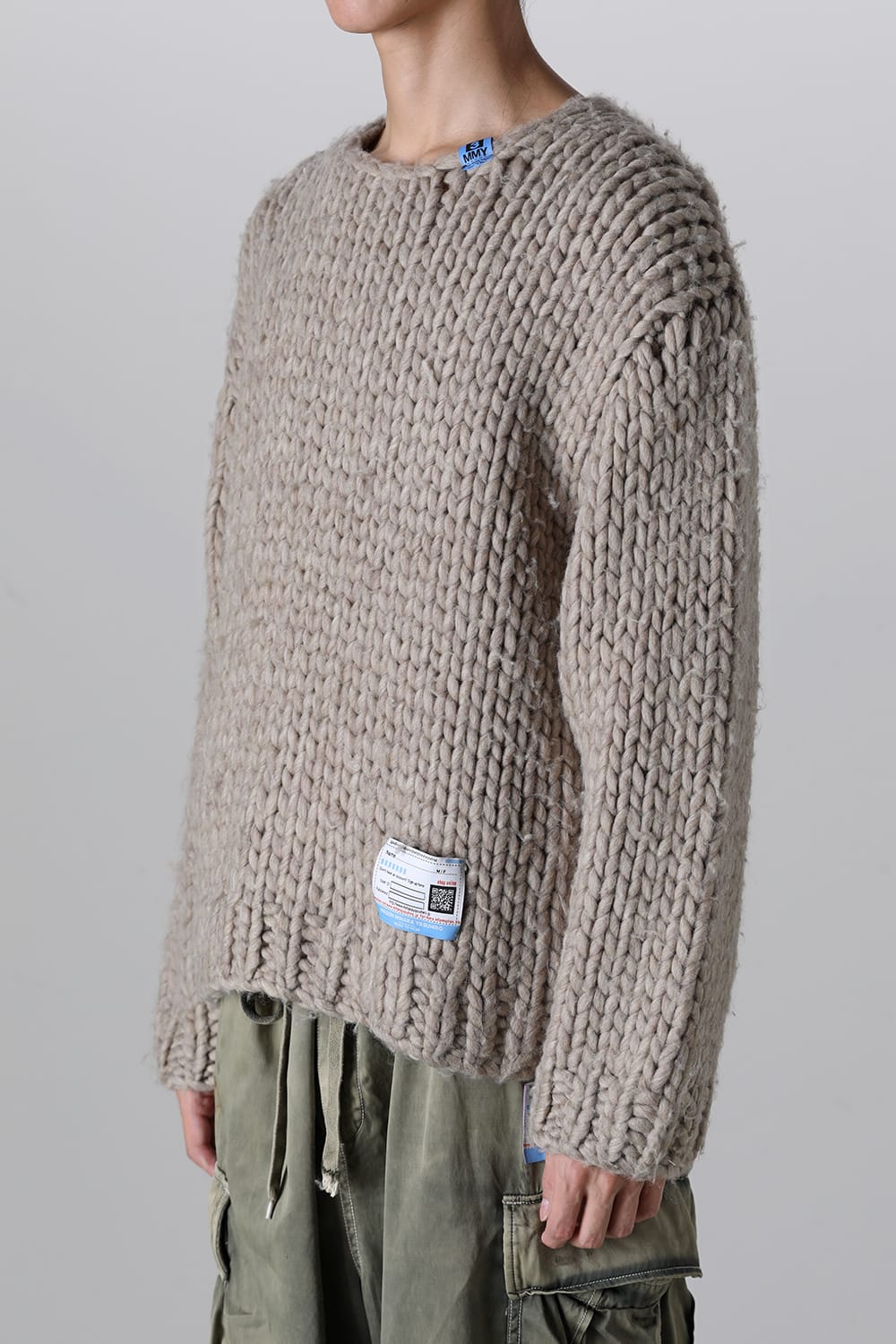 Roving Yarn Pullover Beige